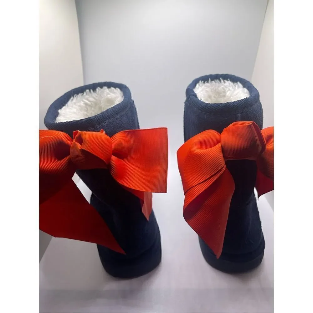 Denver Broncos bedazzled kids winter fuzzy boots size 3